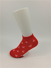 Le rouge tricoté d'Elastane badine des chaussettes de coton aucun type de chaussettes d'exposition qui respecte l'environnement