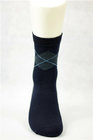 Anti chaussettes de glissement de pièce d'adultes noirs de polyester avec du coton/Spandex/Elastane