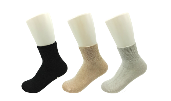 Socquettes diabétiques d'Elastane, polyester/chaussettes non élastiques de Spandex pour des diabétiques